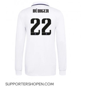 Real Madrid Antonio Rudiger #22 Hemma Matchtröja 2022-23 Långärmad